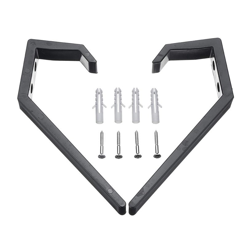Fonture 2PCS Helmet Holders Plastic Hanging Hooks Wall Mounted Hangers Hat Glove Bag Shoe Clothes Rack-Black - Image 2